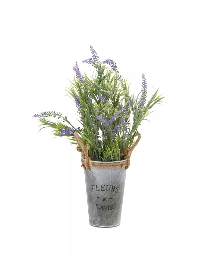 Rosemary Lane Contemporary English Lavender Artificial Plant， 14.45