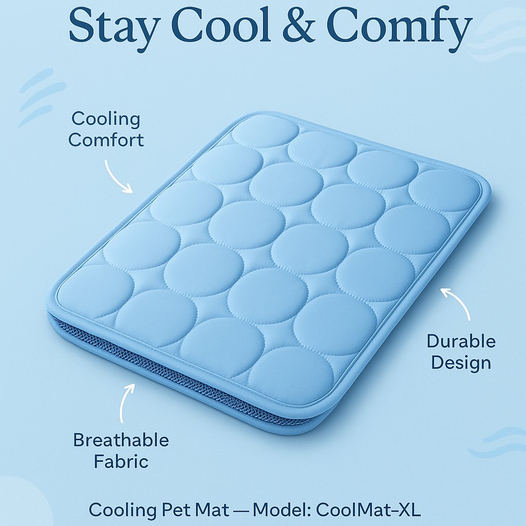 Cooling Pet Mat for Dogs & Cats | Anti-Overheating Summer Pad Available in 6 Colors