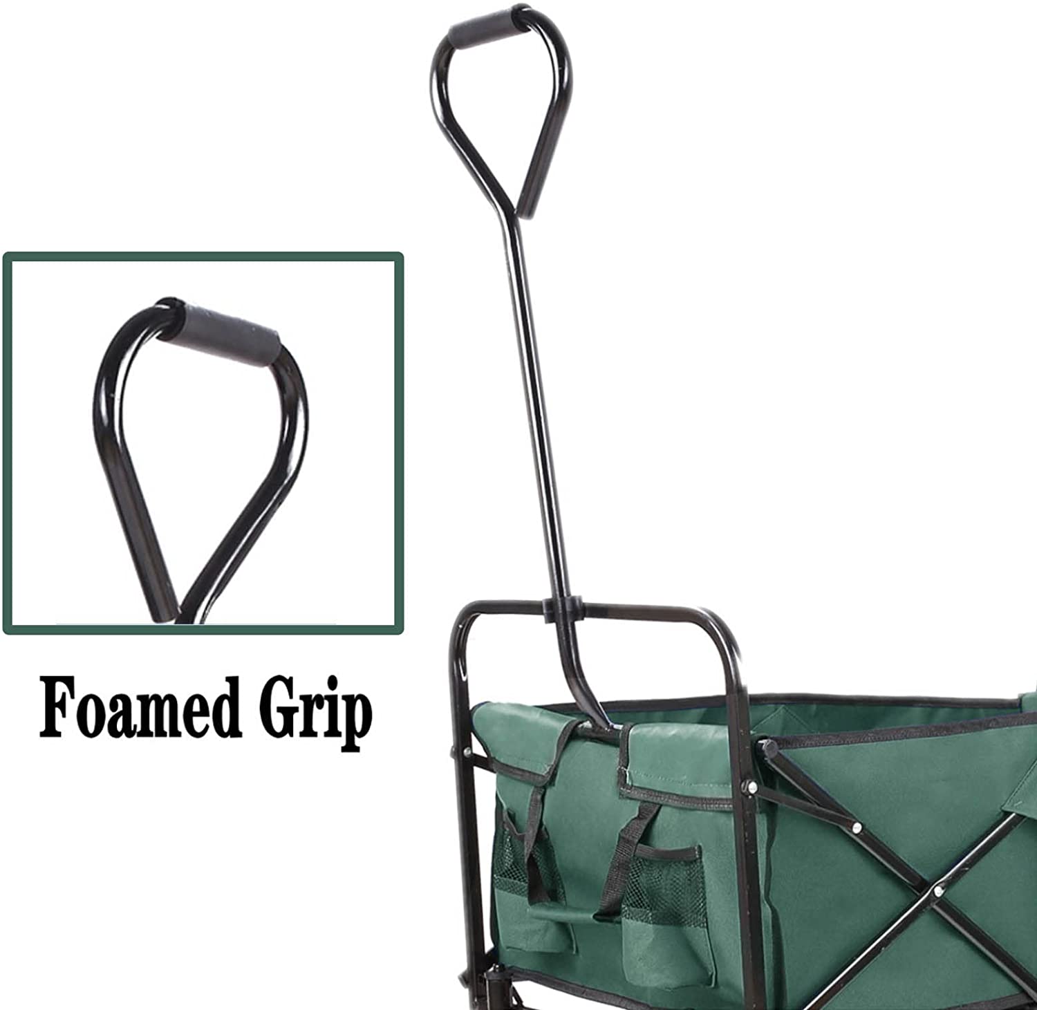 Increkid Garden Cart Collapsible Utility Wagon Outdoor Camping Trolly Cart