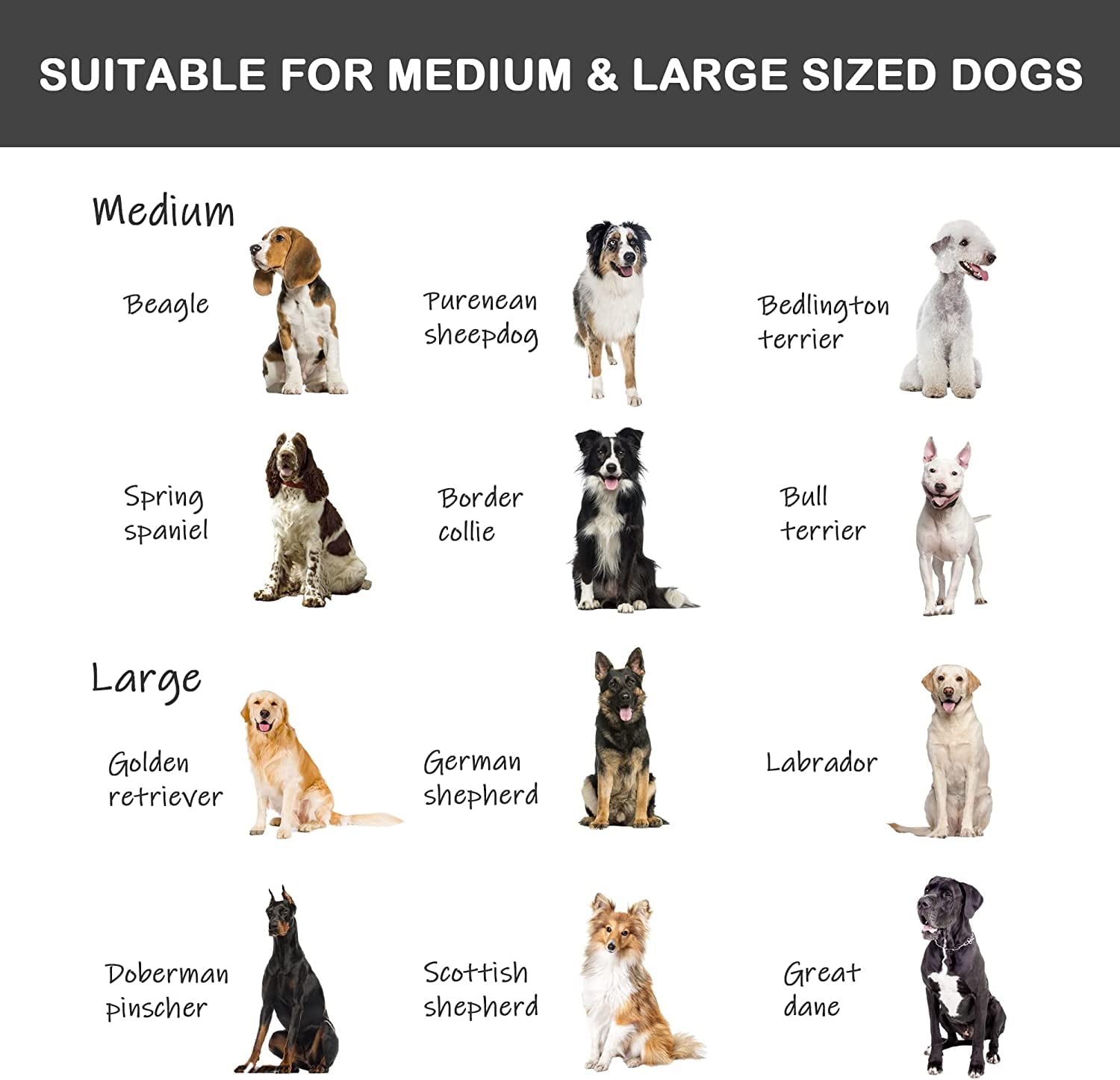 YRLLENSDAN 48 inch XL Large Dog Crate for Large Dogs， Heavy Duty Dog Crates and Kennels with Wheels Plastic Tray Double-Door Lockable Outdoor Metal Pet Dog Cage for Medium Small Dogs