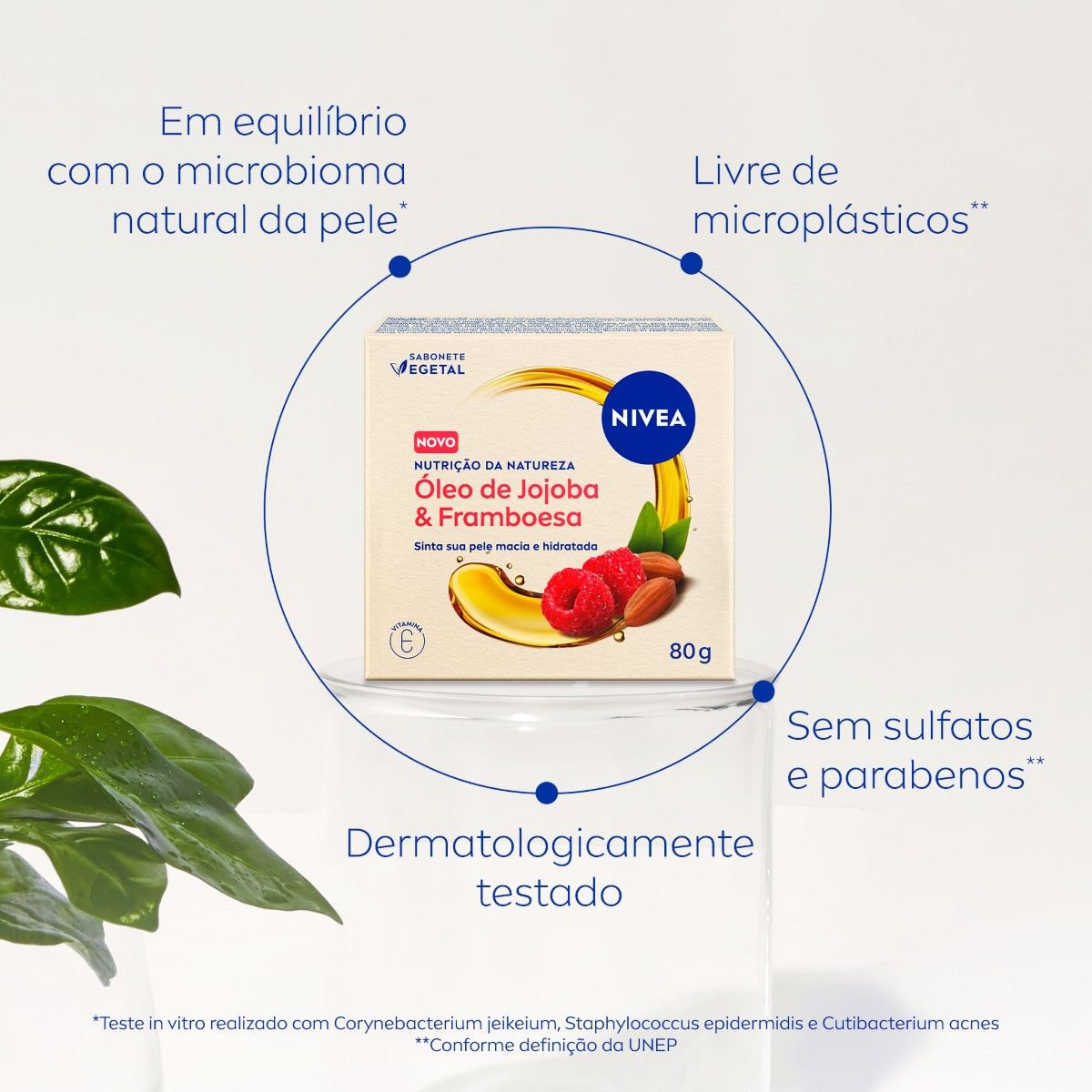 Sabonete Barra Vegetal Oleo de Jojoba E Framboesa Nivea Nutricao da Natureza  80g