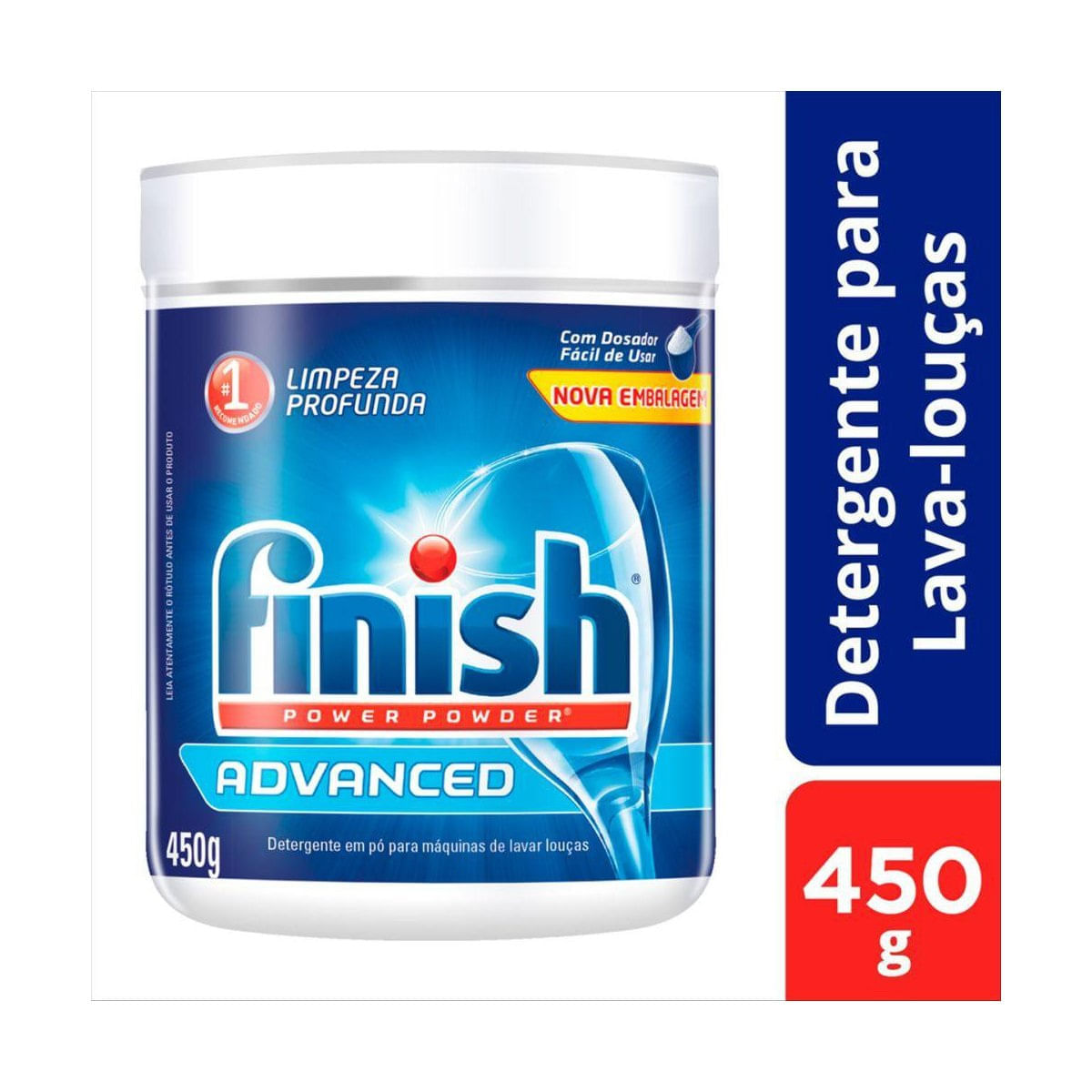 Detergente para Lava Loucas em Po Finish 450g