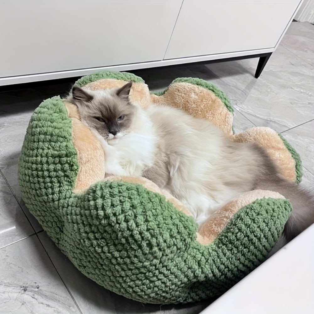 Cat Flower Bed | Soft Pet Cushion with Cozy Bloom Design