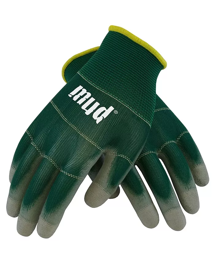 Mud Gloves Safety Works 028C L Smart Mud Glove w Polyurethane Coating， Large， Cucumber