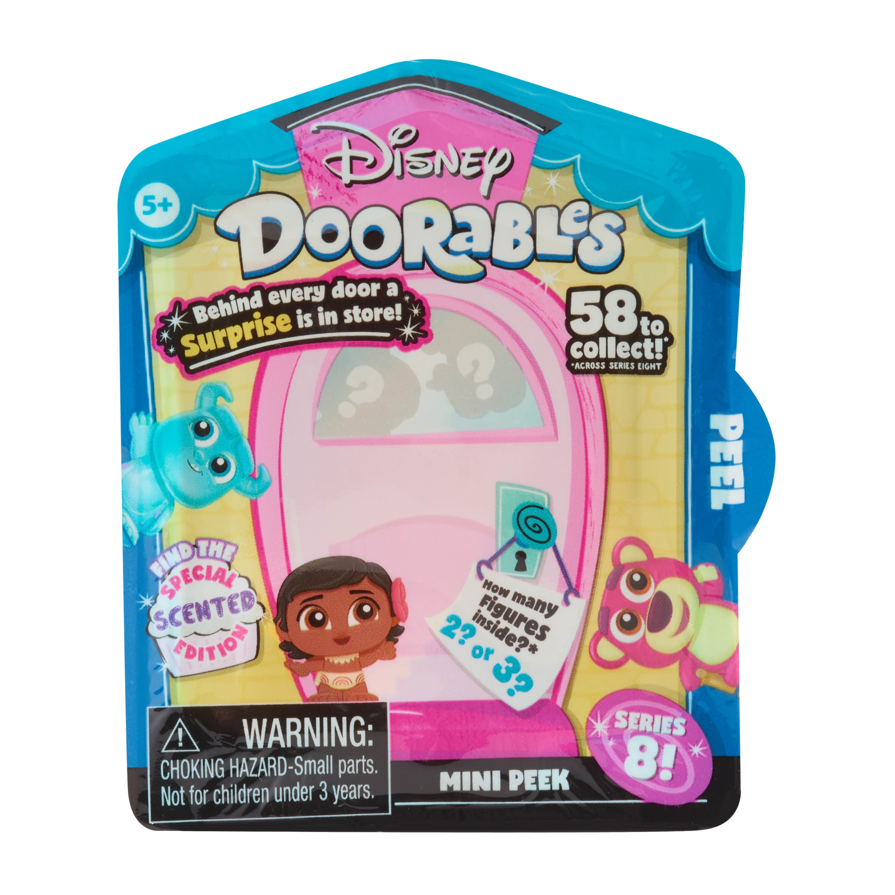 Just Play Disney Doorables Mini Peek Series 8 Collectible Figures， Blind box (Any 2 or 3 figurines)
