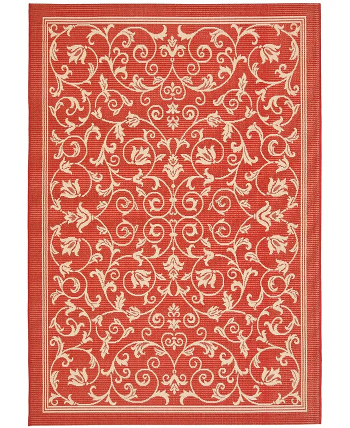 Safavieh Courtyard Red and Natural 2'3