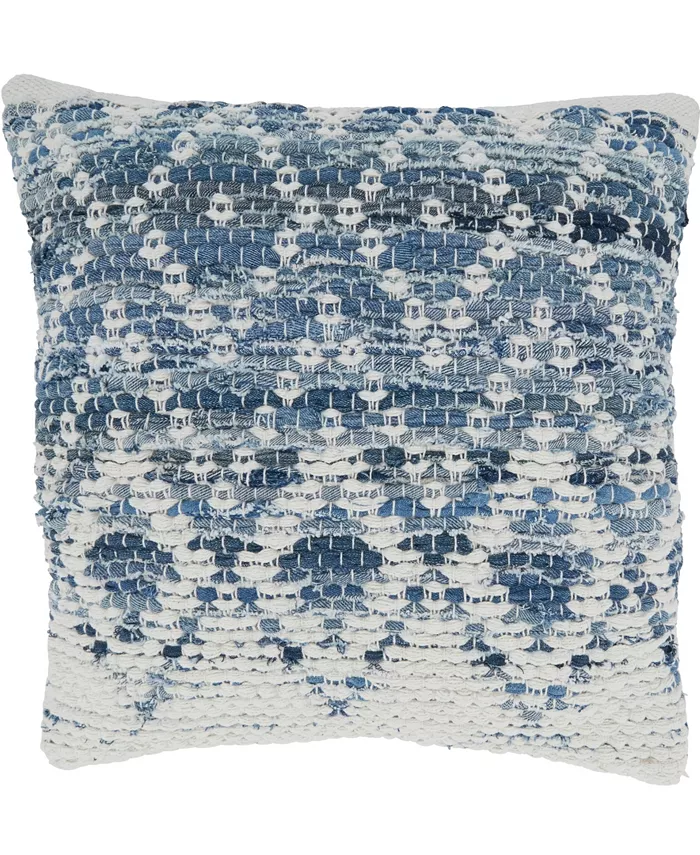 Saro Lifestyle Diamond Chindi Decorative Pillow， 18
