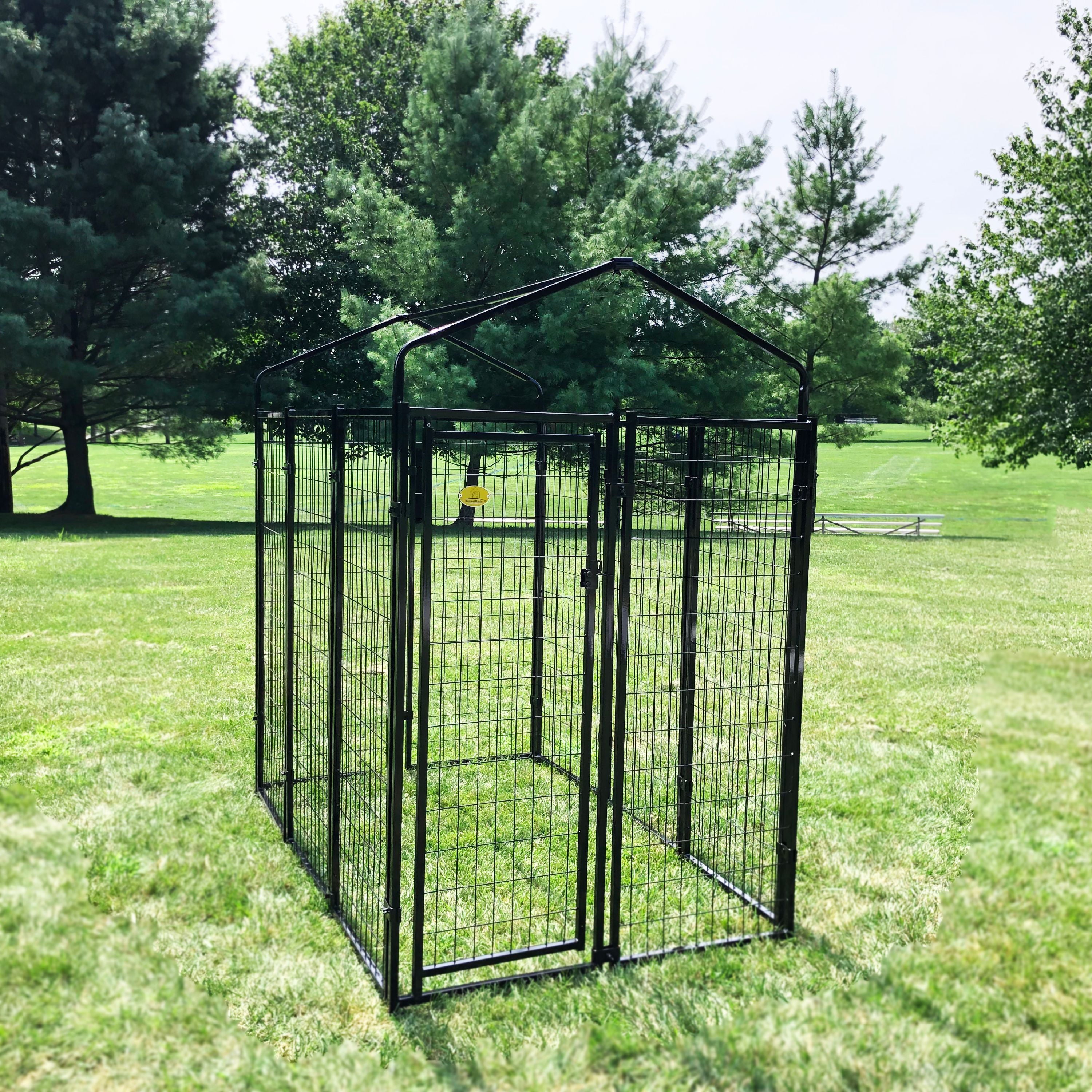 KennelMaster Black Welded Wire Dog Kennel， 72