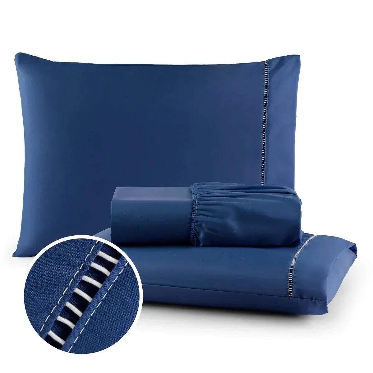 Jogo de Lençol EcoSoft Micropercal 400 fios Padrão 03 Peças