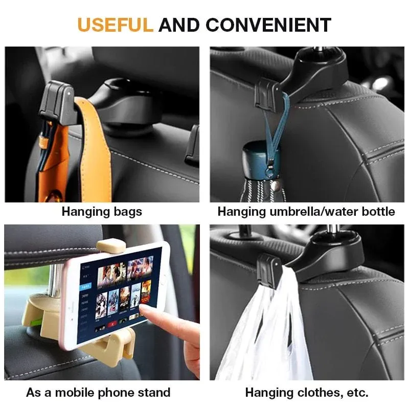 (🎉NEW YEAR SALE-48% OFF) 2 in 1 Car Headrest Hidden Hook(BUY 2 GET