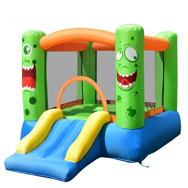 Forclover Kids Playing Inflatable Bounce House Jumping Castle Game Fun Slider without Blower