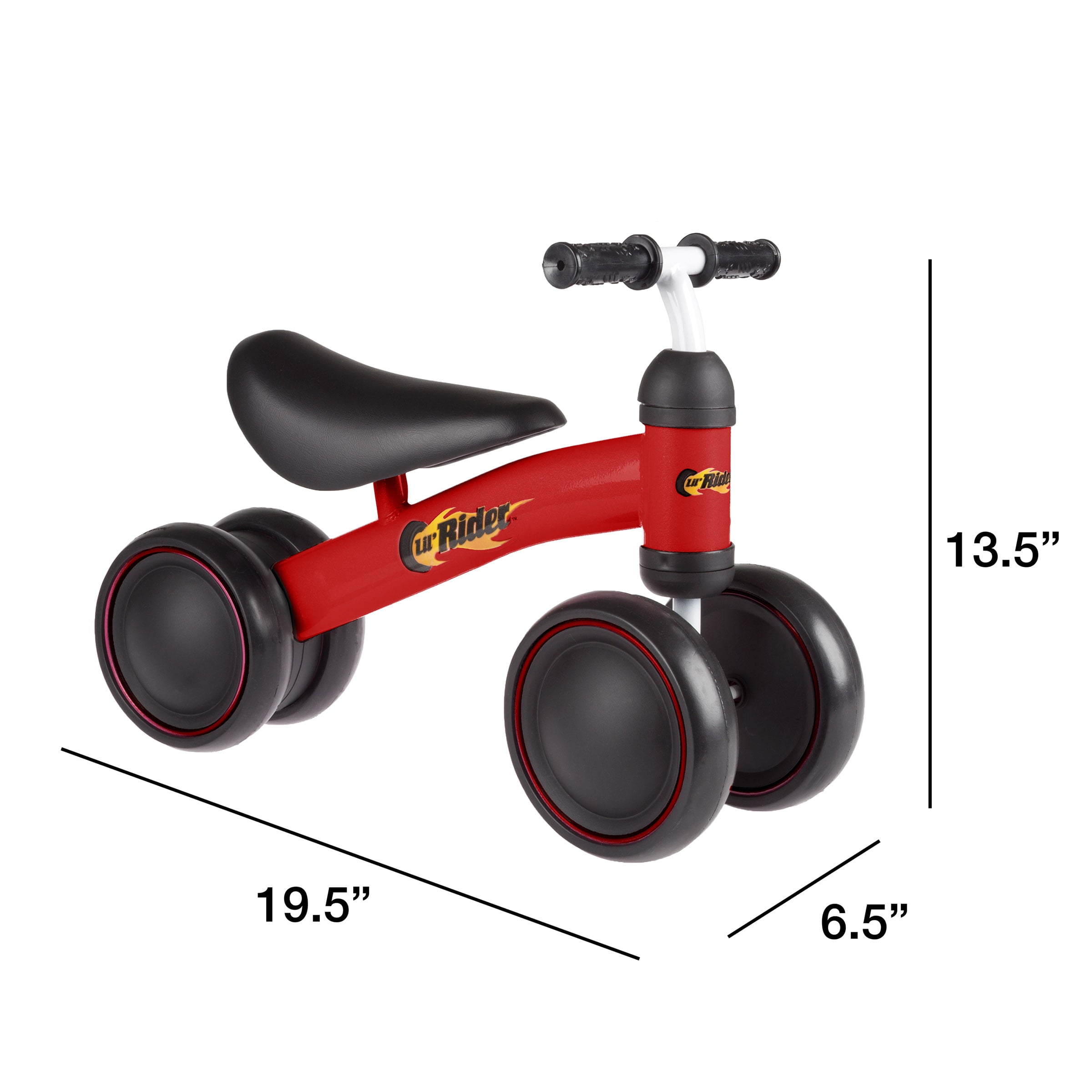 Ride On Mini Trike with Easy Grip Handles， Enclosed Wheels and No Pedals for Learning to Walk for Baby， Toddlers， Boys and Girls by LilÂ’ Rider (Red)