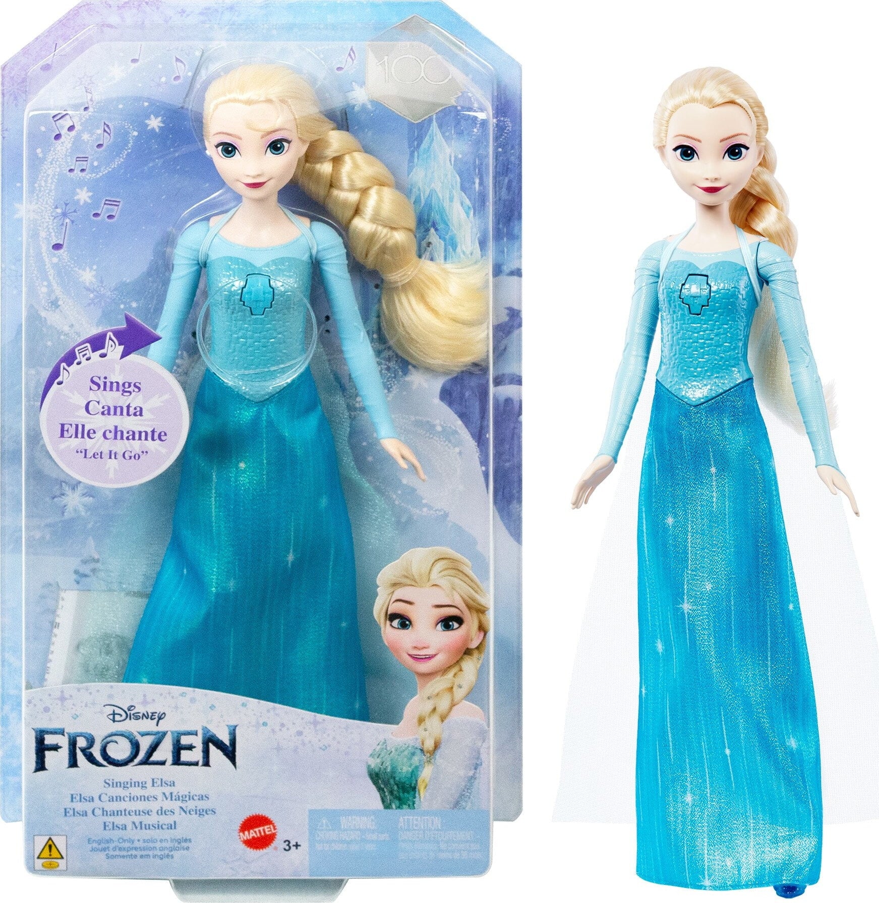 Disney Frozen Singing Elsa Doll, Sings Clip of “Let It Go” from Disney Movie Frozen
