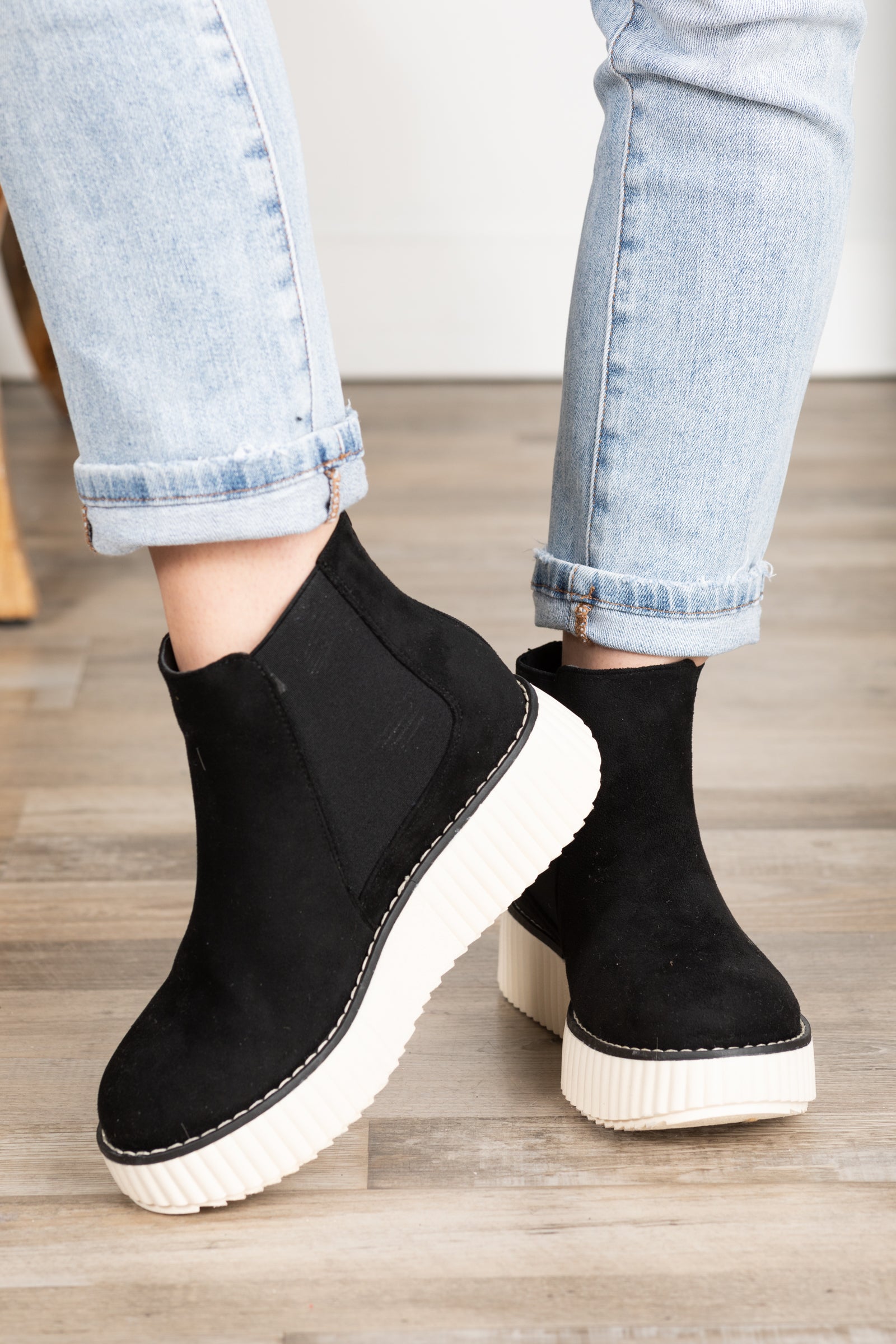 Suede Platform Bootie