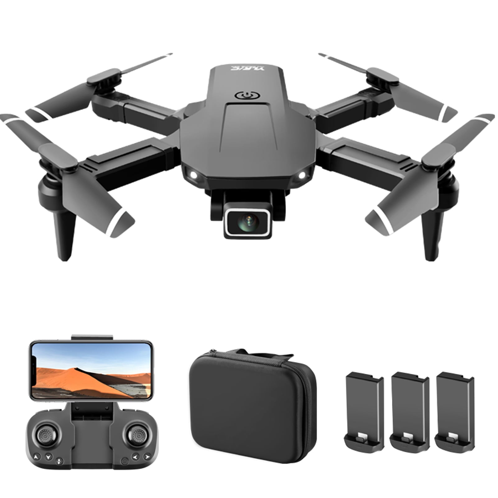 S68 RC Drone with 4K Wifi FPV Dual Drone Folding Quadcopter for with Gravity Sensor Control Headless Mode Gesture Photo Video Function