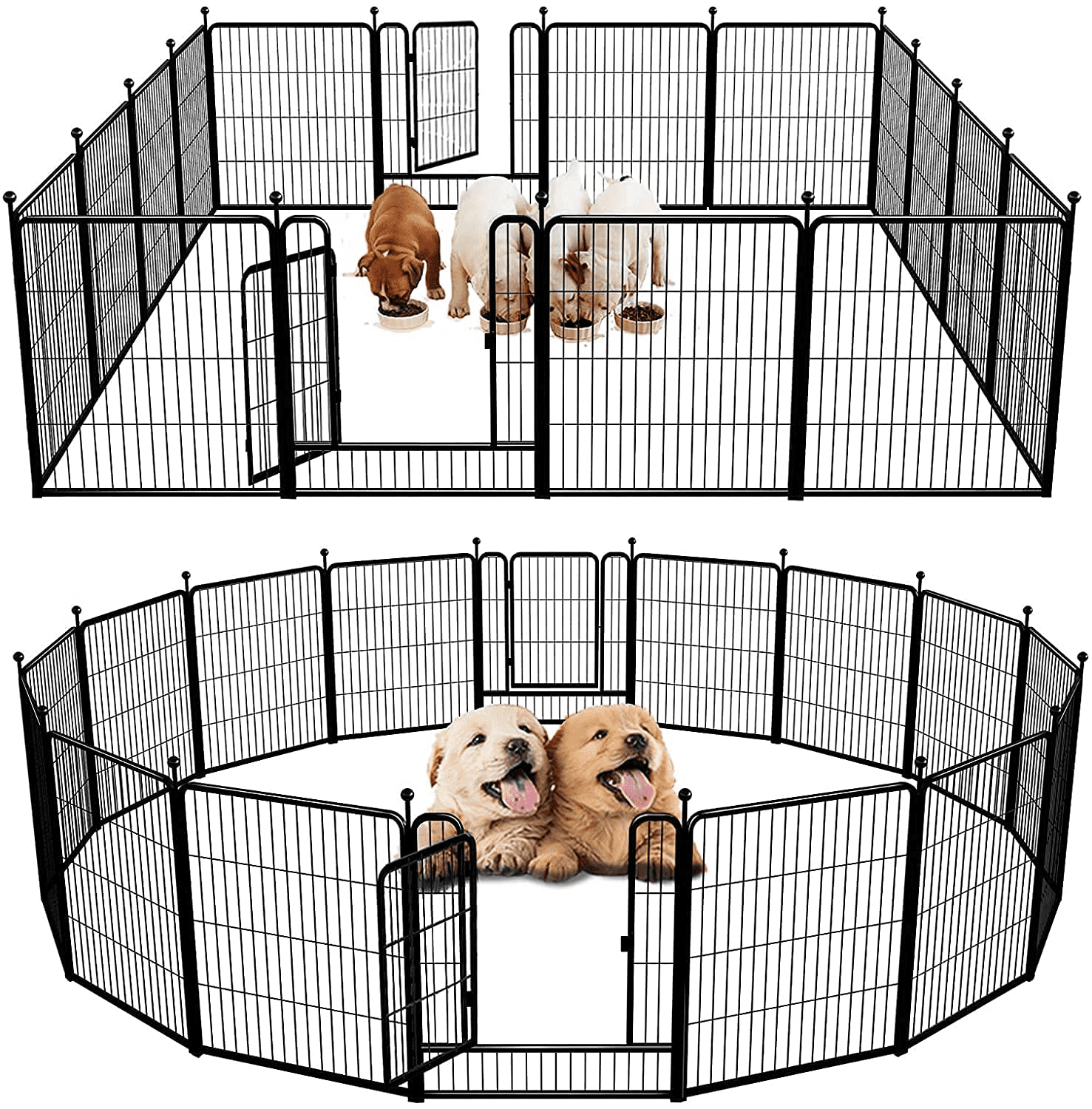 FXW Rollick Dog Playpen， 16 Panels Dog Pen 32