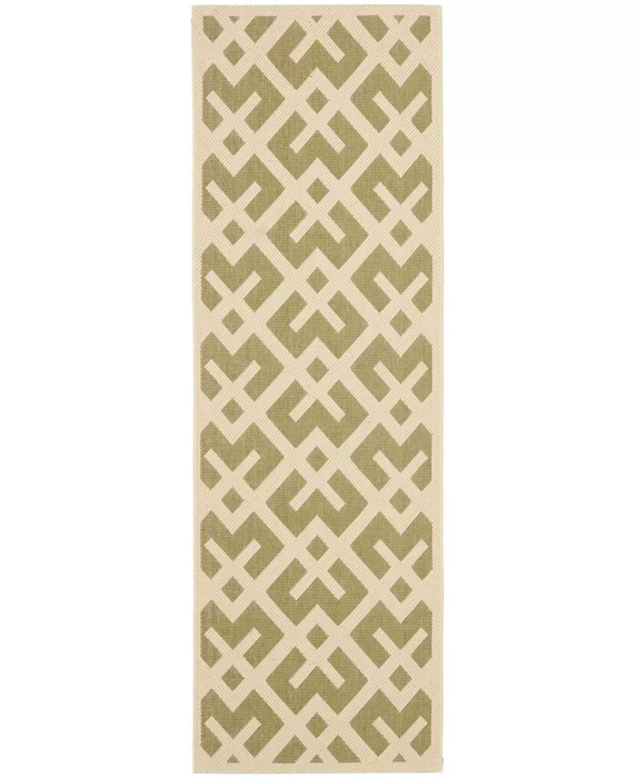 Safavieh Courtyard Green and Bone 2'3