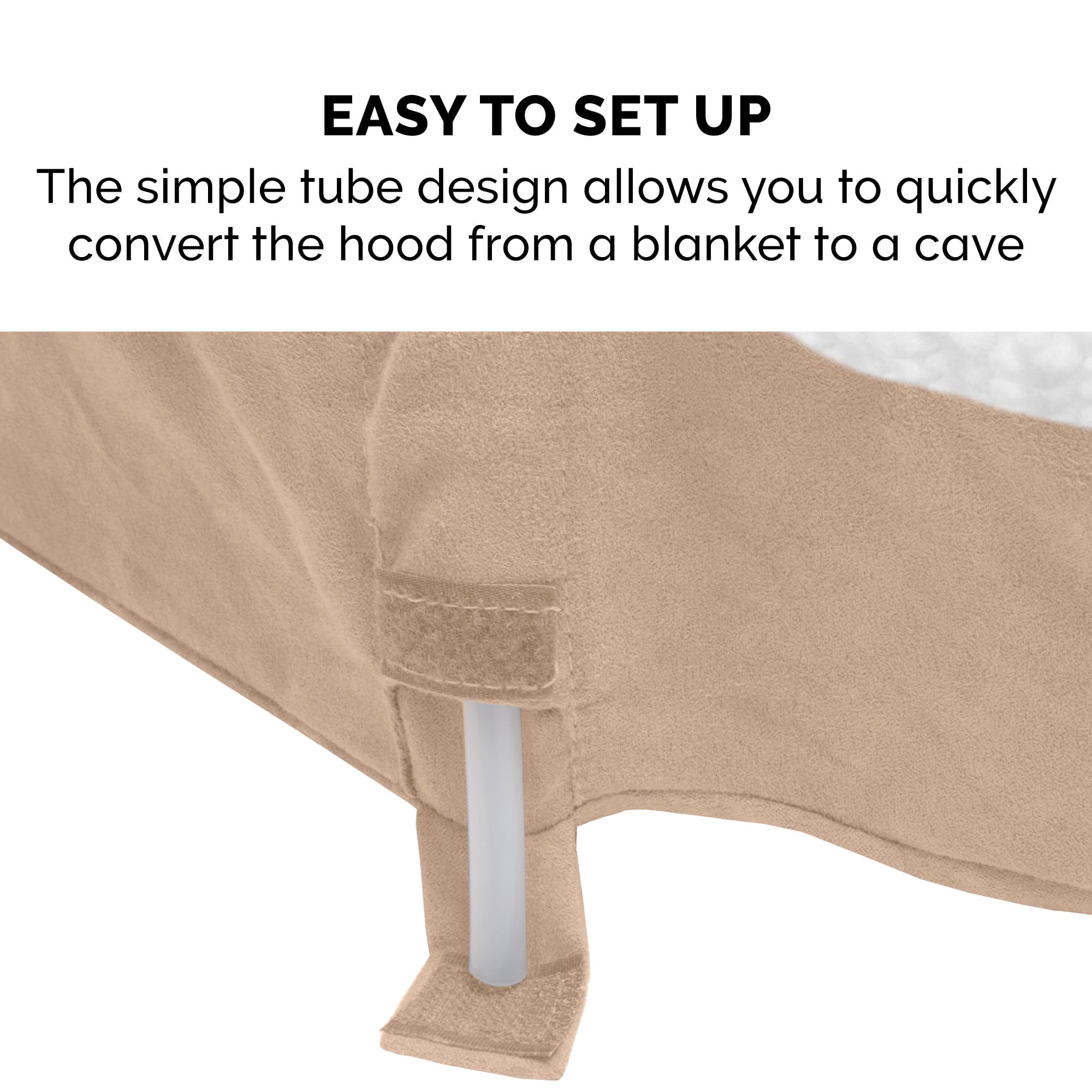 FurHaven | Memory Foam Faux Sheepskin Snuggery Burrow Pet Bed for Dogs and Cats， Cream， 44-Inch