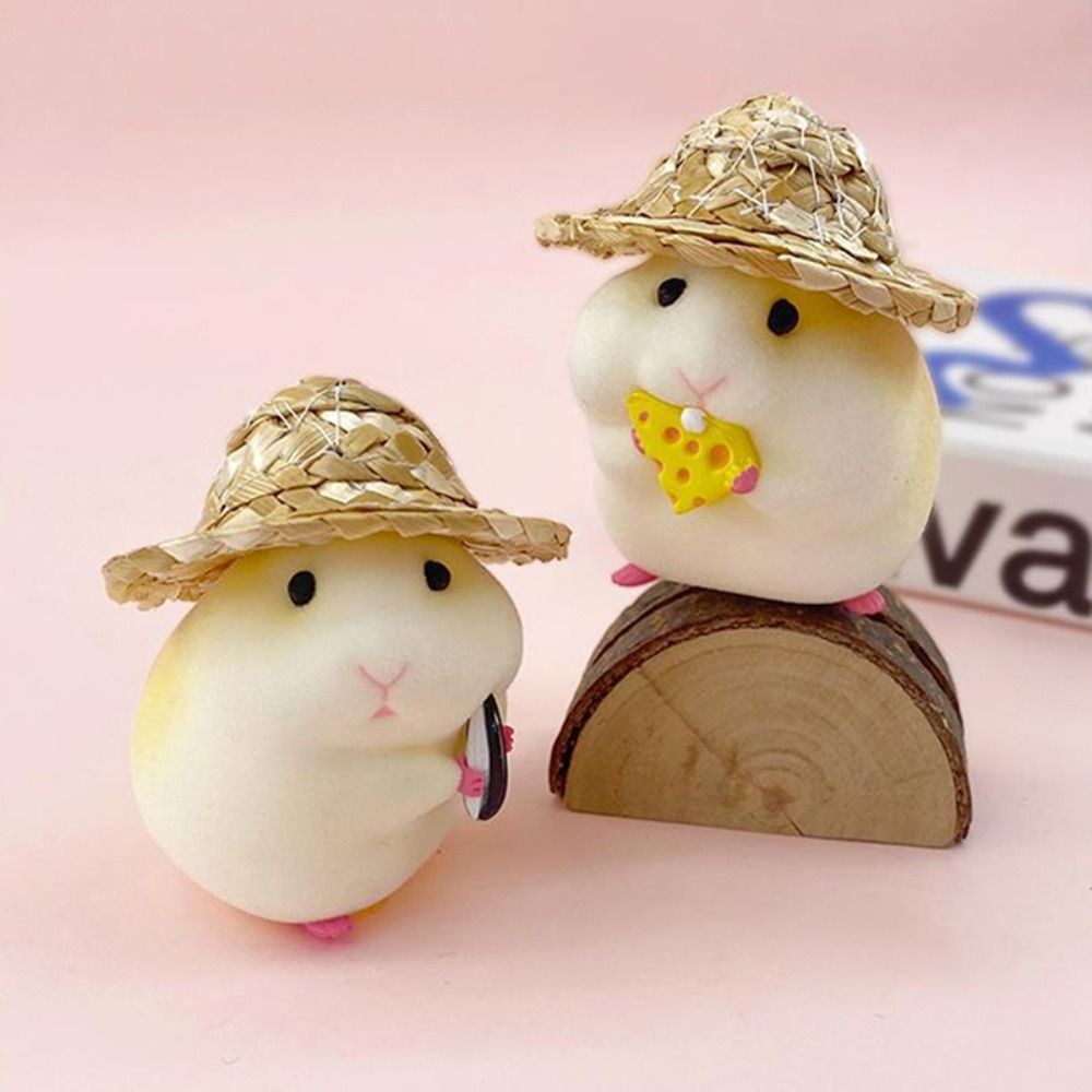 1pc Cute Statues Stealing Hamster Vehicle Interior Decor Car Accessories Auto Decorative Supplies Figurine Toy Auto Dashboard Model Hamster Action Figure Hamster Model Toy Car Oranments GREY ALMOND