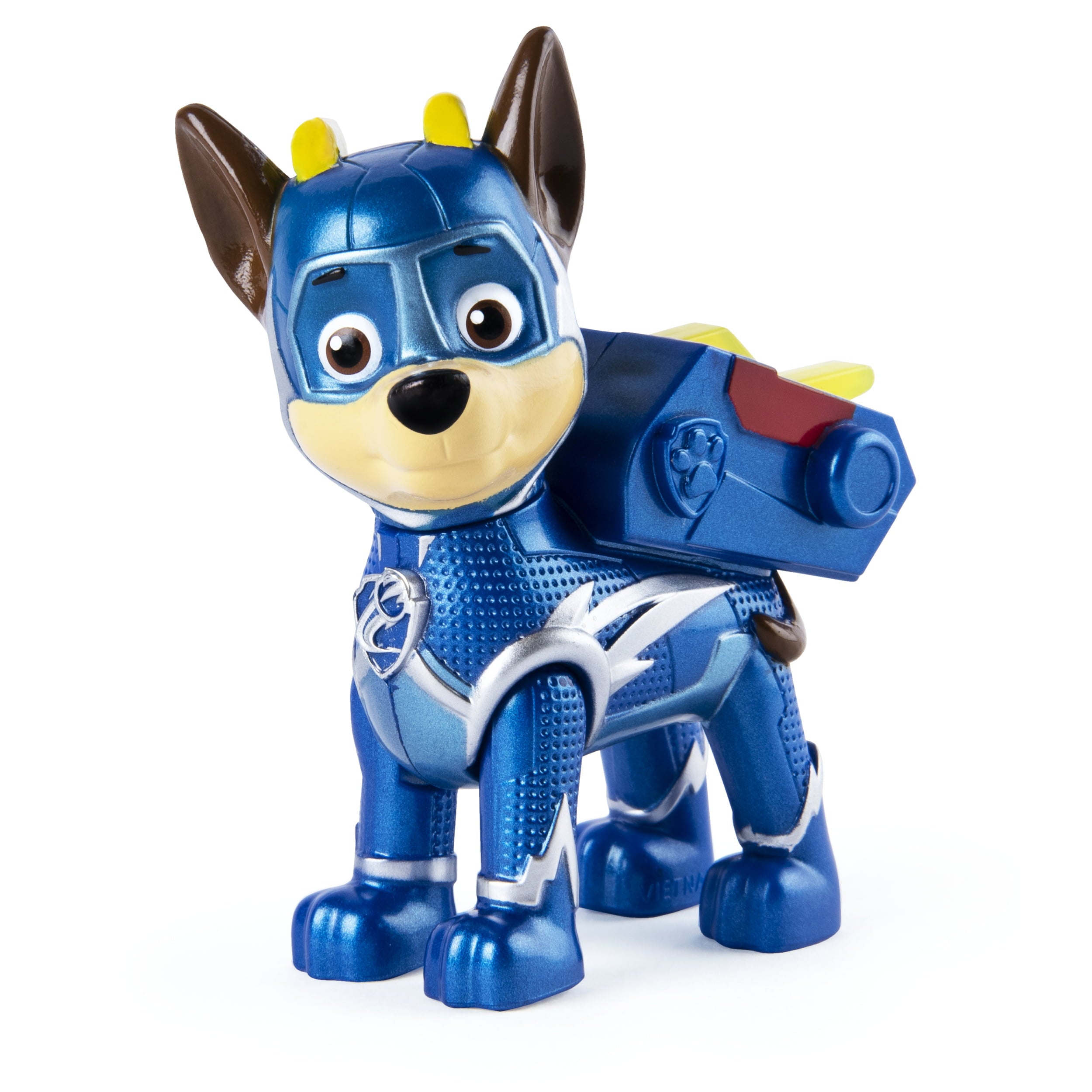 PAW Patrol， Mighty Pups Super PAWs Chase Figure with Transforming Backpack， for Kids Aged 3 and Up