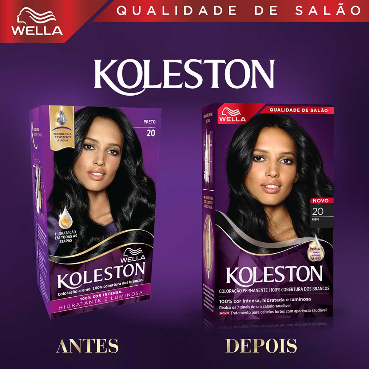 Tintura para Cabelo Preto 20 Koleston 242g