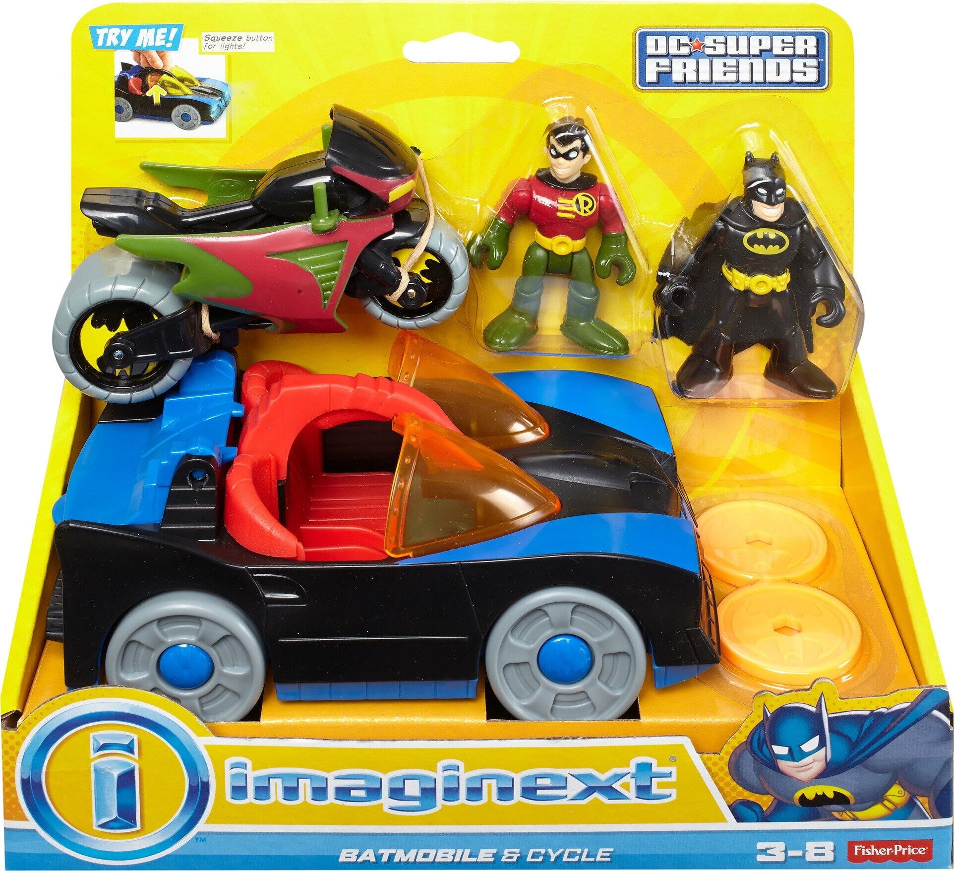 Imaginext DC Super Friends Batmobile and Cycle