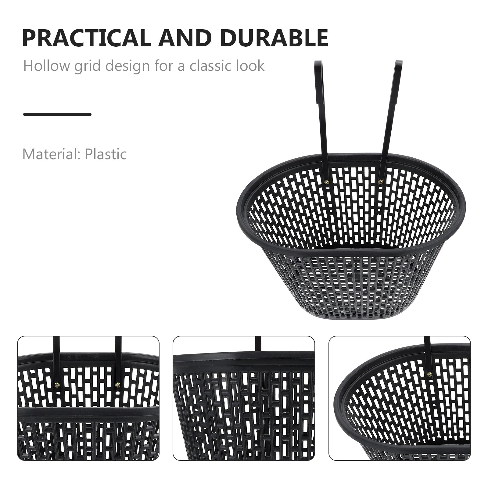 Hemoton 1 Set Plastic Bike Basket Cycling Basket Anti-rust Bike Basket Bike Handlebar Basket