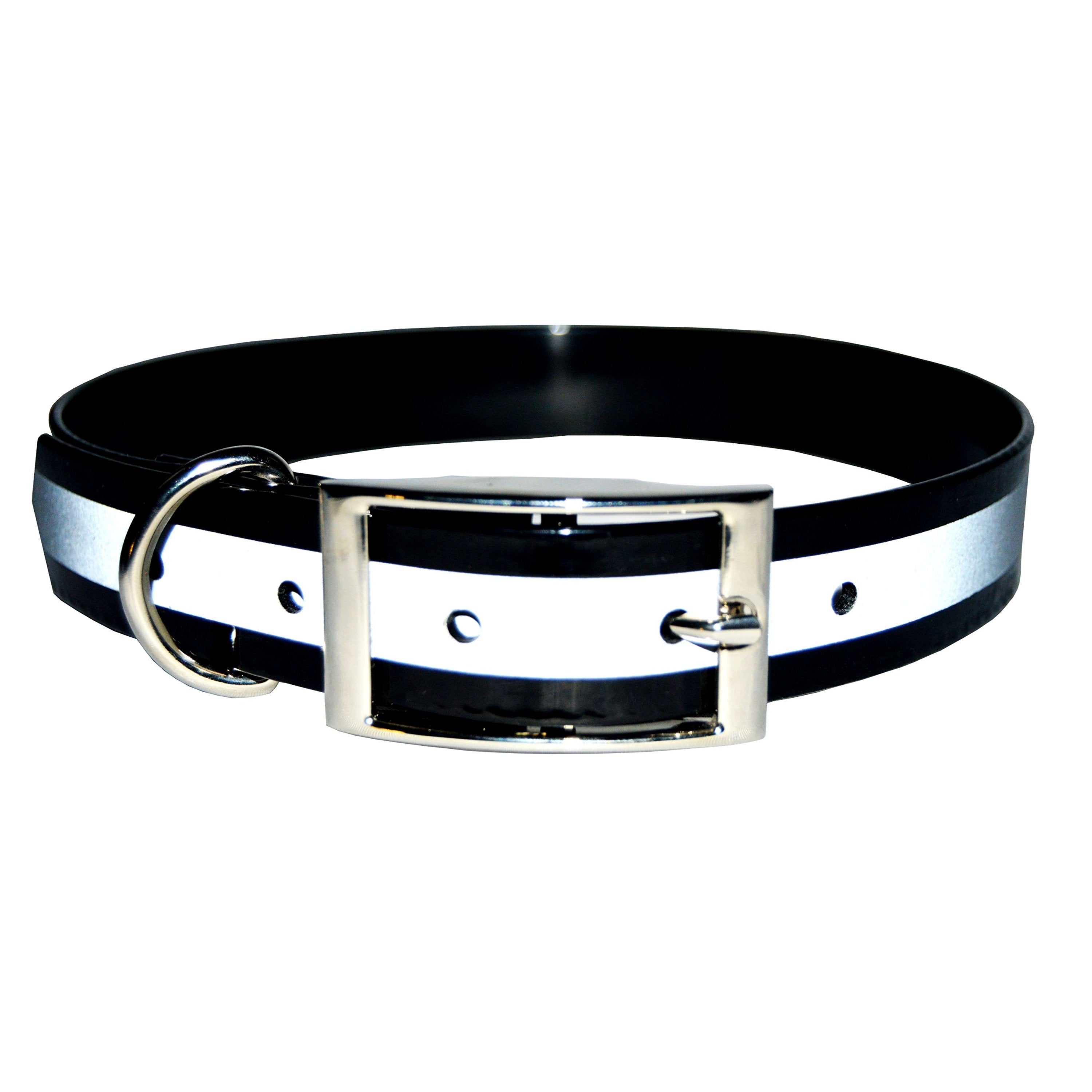 Downtown Pet Supply Dog Collars for Large Dogs Reflective Dog Collar Black， L