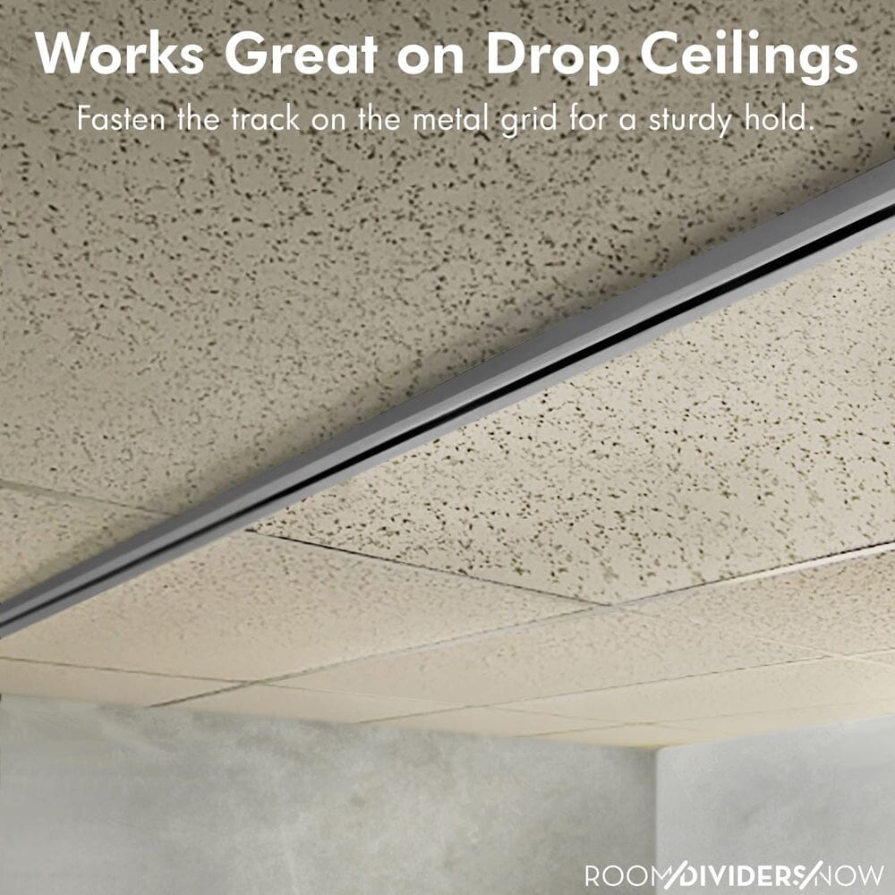 Ceiling Track Room Divider: Ceiling Curtain Track up to 36ft