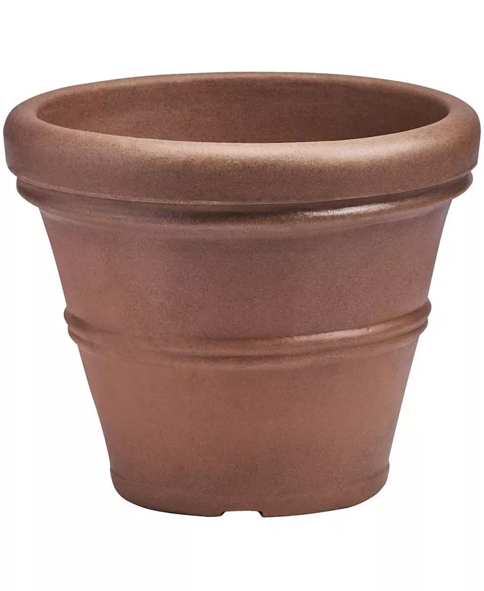 Crescent Garden Brunello RolledRim Planter Classic 11.4 Inch Rust