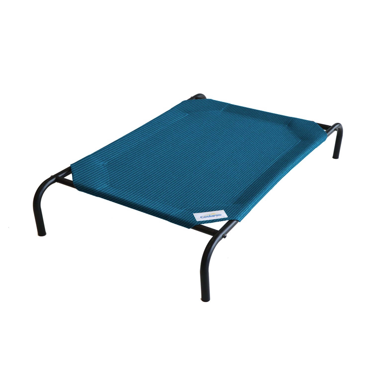 The Original Coolaroo Elevated Pet Dog Bed for Indoors and Outdoors， Large， Turquoise