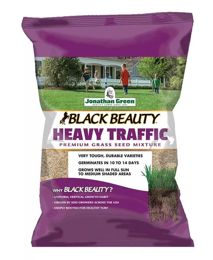 Jonathan Green Black Beauty Heavy Traffic Lawn Fescue Grass Seed， 7lb