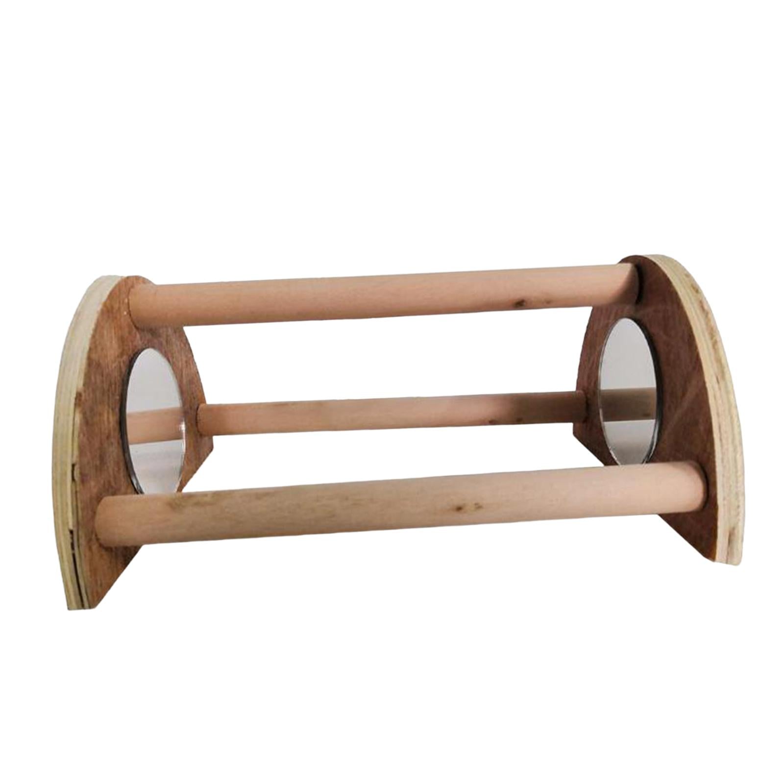 Chick Perch， Chicken Wooden Strong Roosting Bar with Mirror， Training Sleeping Perch Standing for Coop and Brooder Chick Hens Silkies Quail Chicken