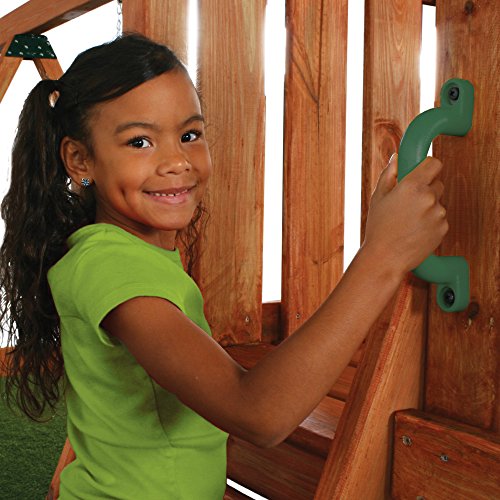 Swing-N-Slide Swing-N-Slide WS 4410 Plastic Safety Handles with Mounting Hardware for Swing Sets, Playhouses, Play Towers and Wooden Playsets , Green
