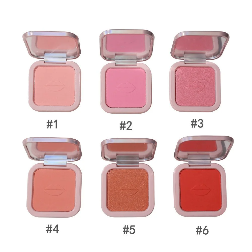 6 Color Vegan Makeup Cosmetics Single Blush Powder