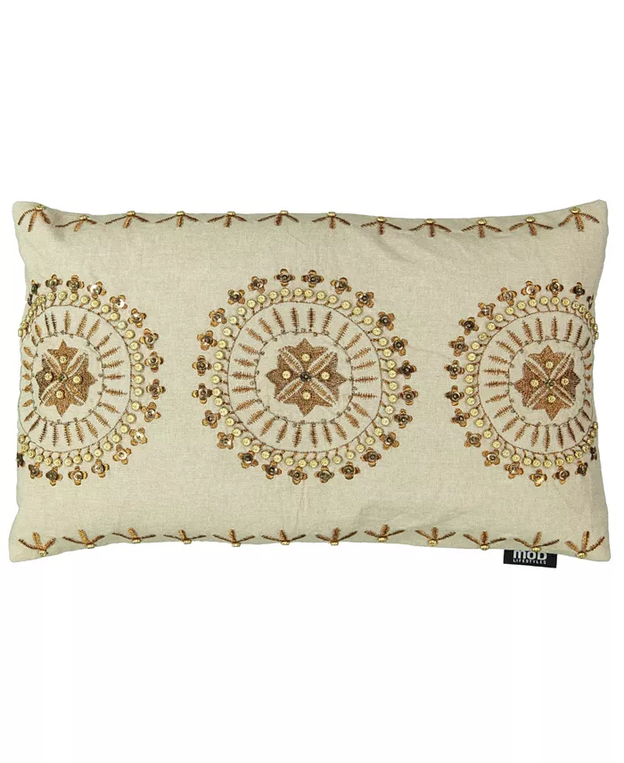 Mod Lifestyles Gold Collection Medallion Pillow， 20