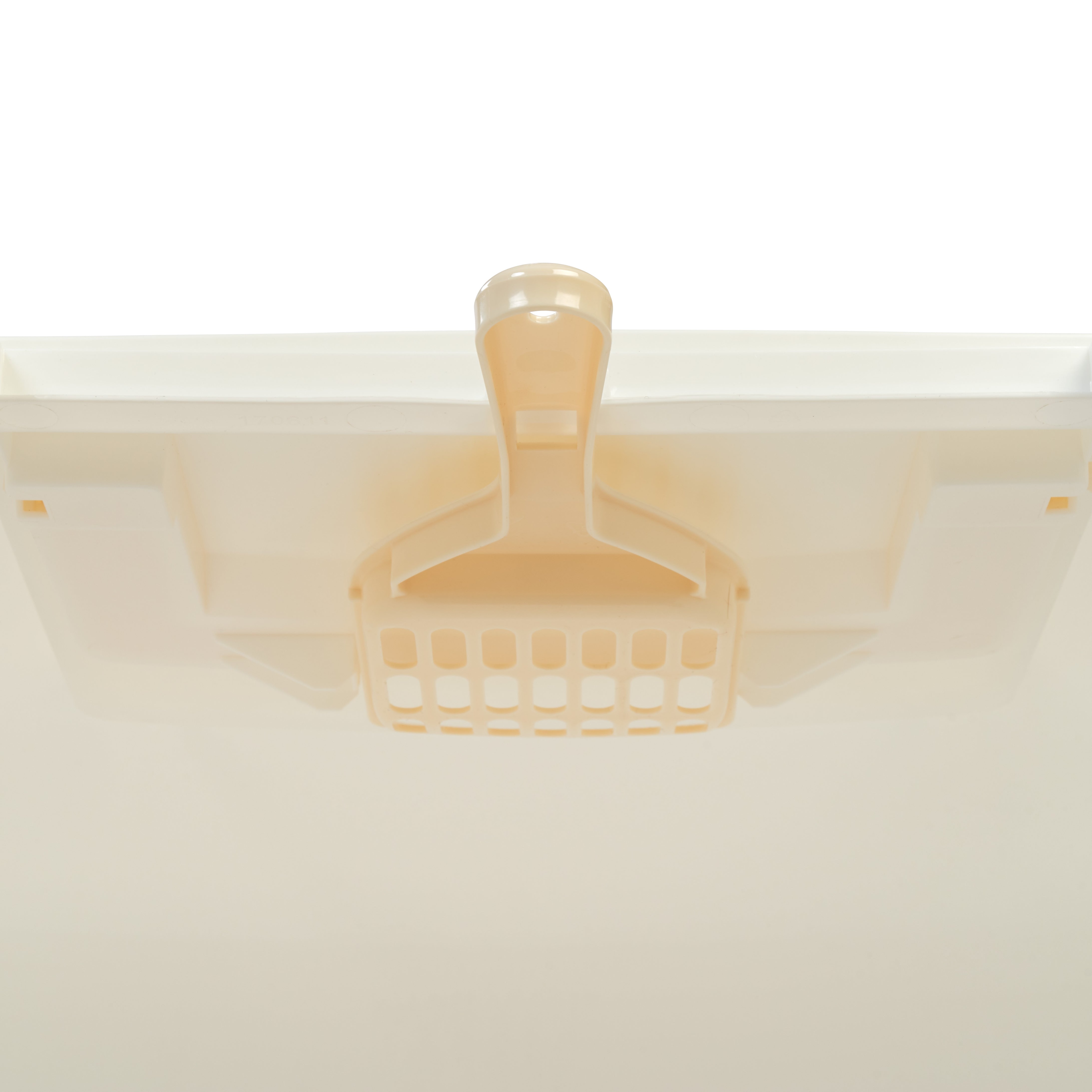 IRIS USA Jumbo Hooded Litter Box with Scoop， Off White