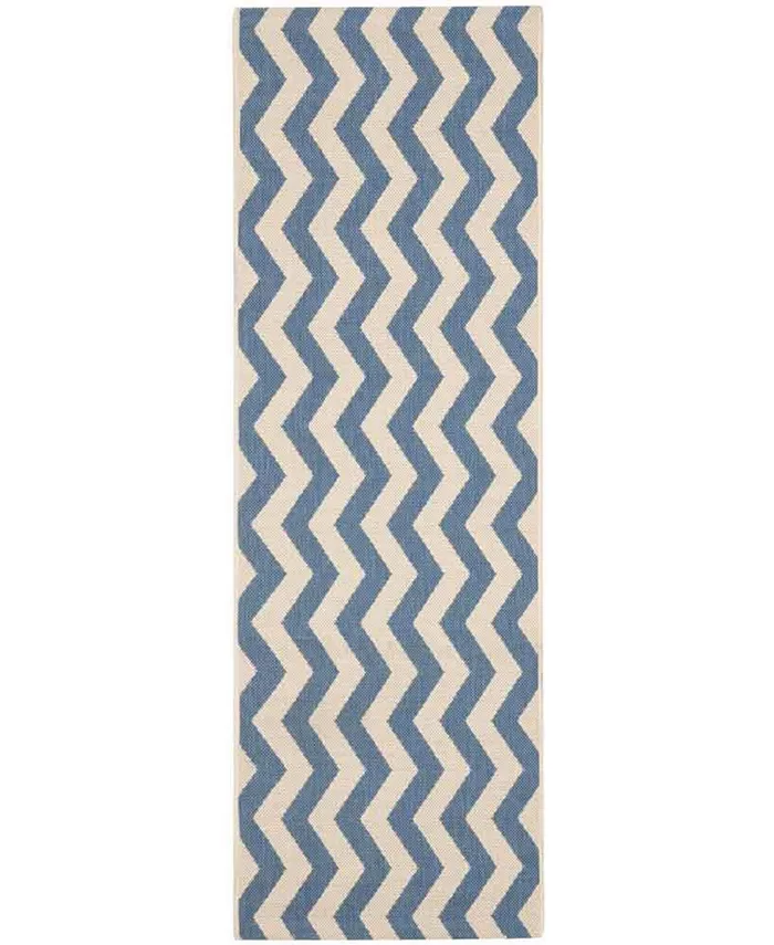Safavieh Courtyard Blue and Beige 2'3