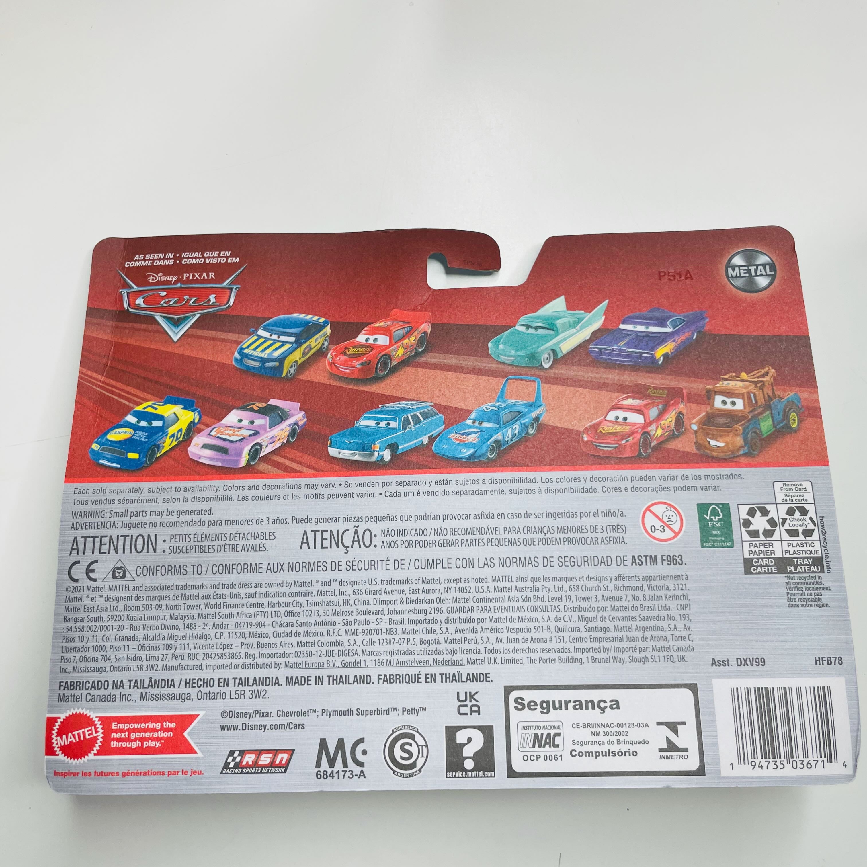 Disney Pixar Cars 3， Mrs. The King and Strip Weathers 2-Pack， 1:55 Scale Die-Cast Cars