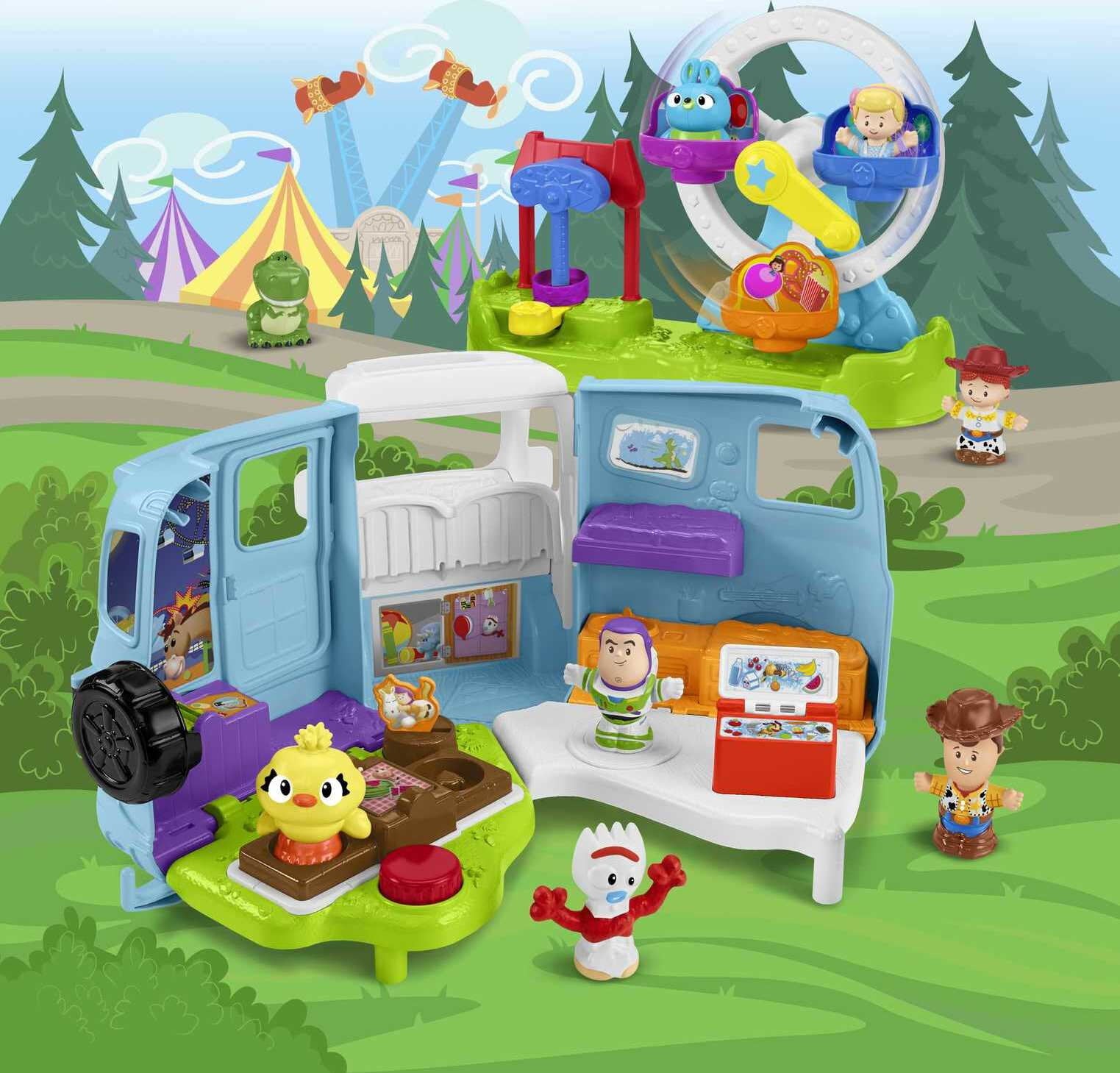 Disney Toy Story 7 Friends Pack Little People Figure Set with Woody and Buzz Lightyear for Toddlers