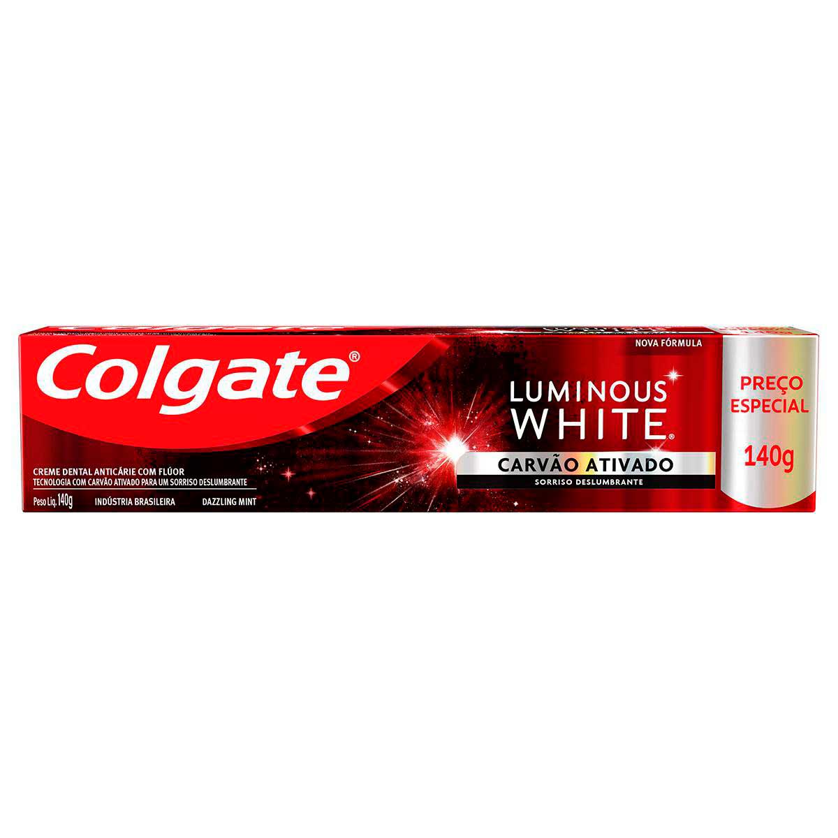 Creme Para Clareamento Dental Colgate Luminous White Carvao Ativado 140g Preco Especial