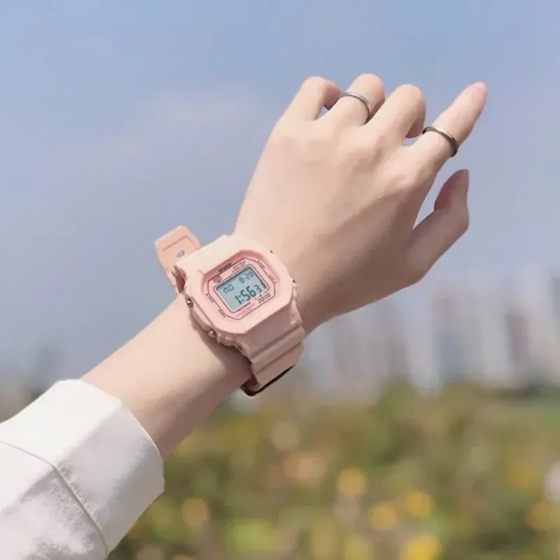 LIUYANGTIAN 1/2pcs LED Sports Watch Set for Boys Girls Student Electronic Watch Men Women Square Digital Watches Waterproof Rubber Clocks