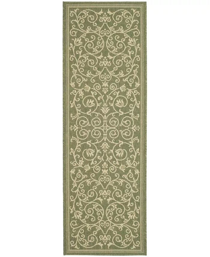 Safavieh Courtyard Olive and Natural 2'3