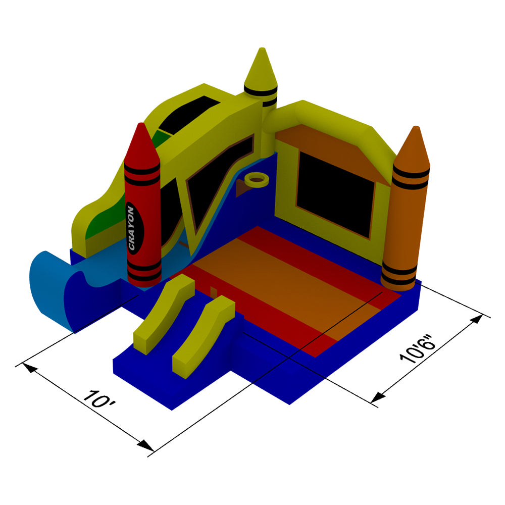 Inflatable HQ Commercial Grade PVC Crayon Jump Bounce House