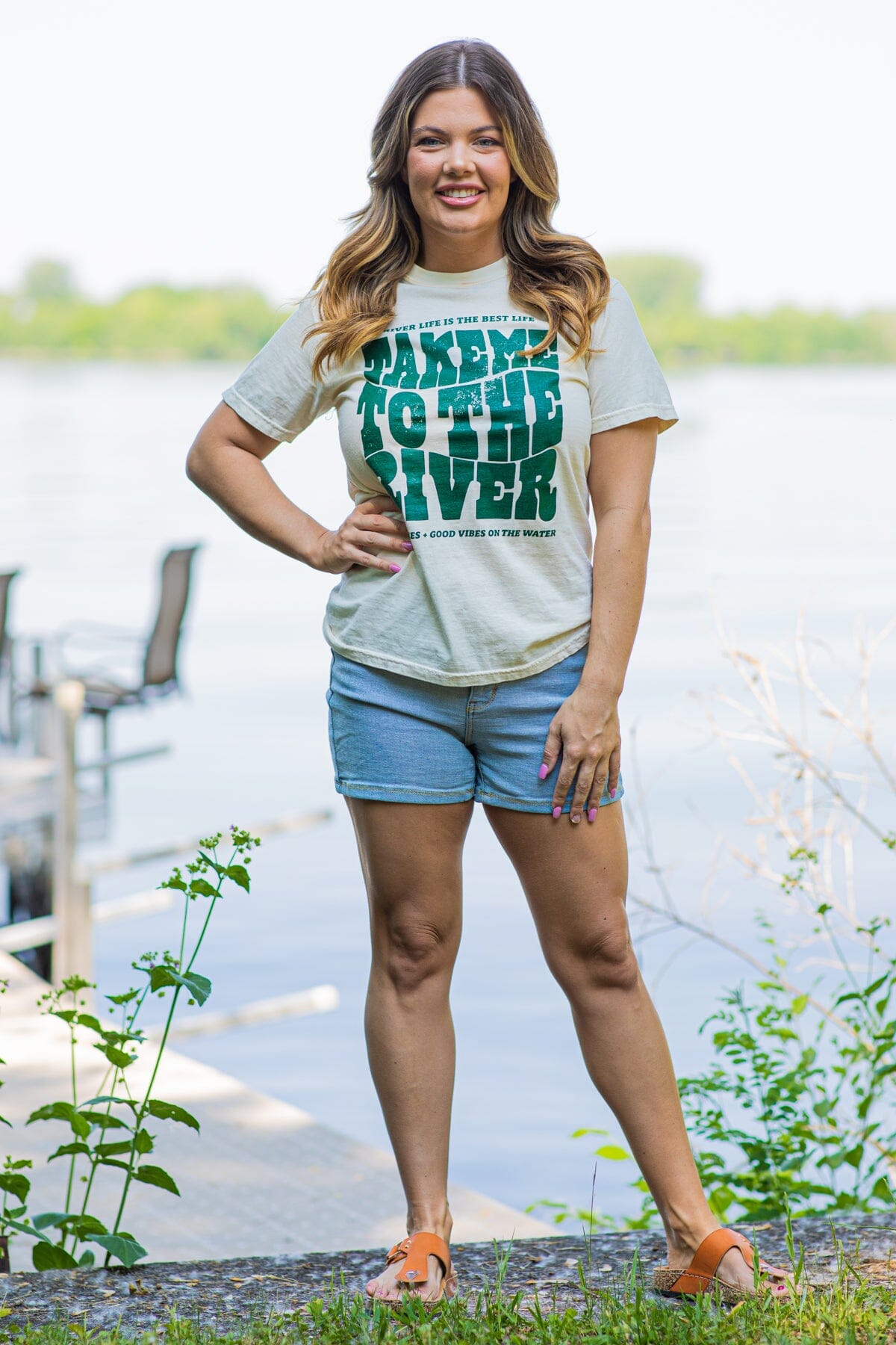 Cream Take Me To The River Graphic Tee