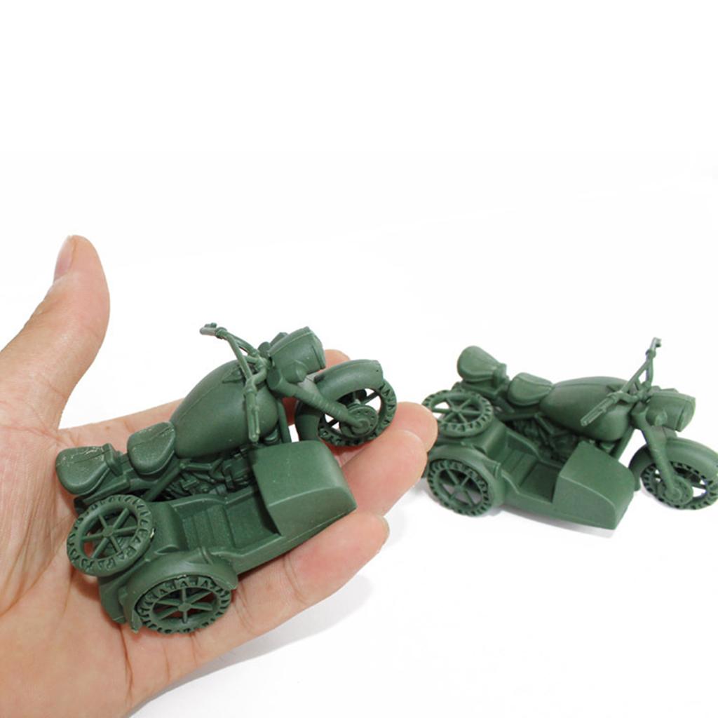 Miniature Vehicle Soldier Motorbike Scene Layout Play Set