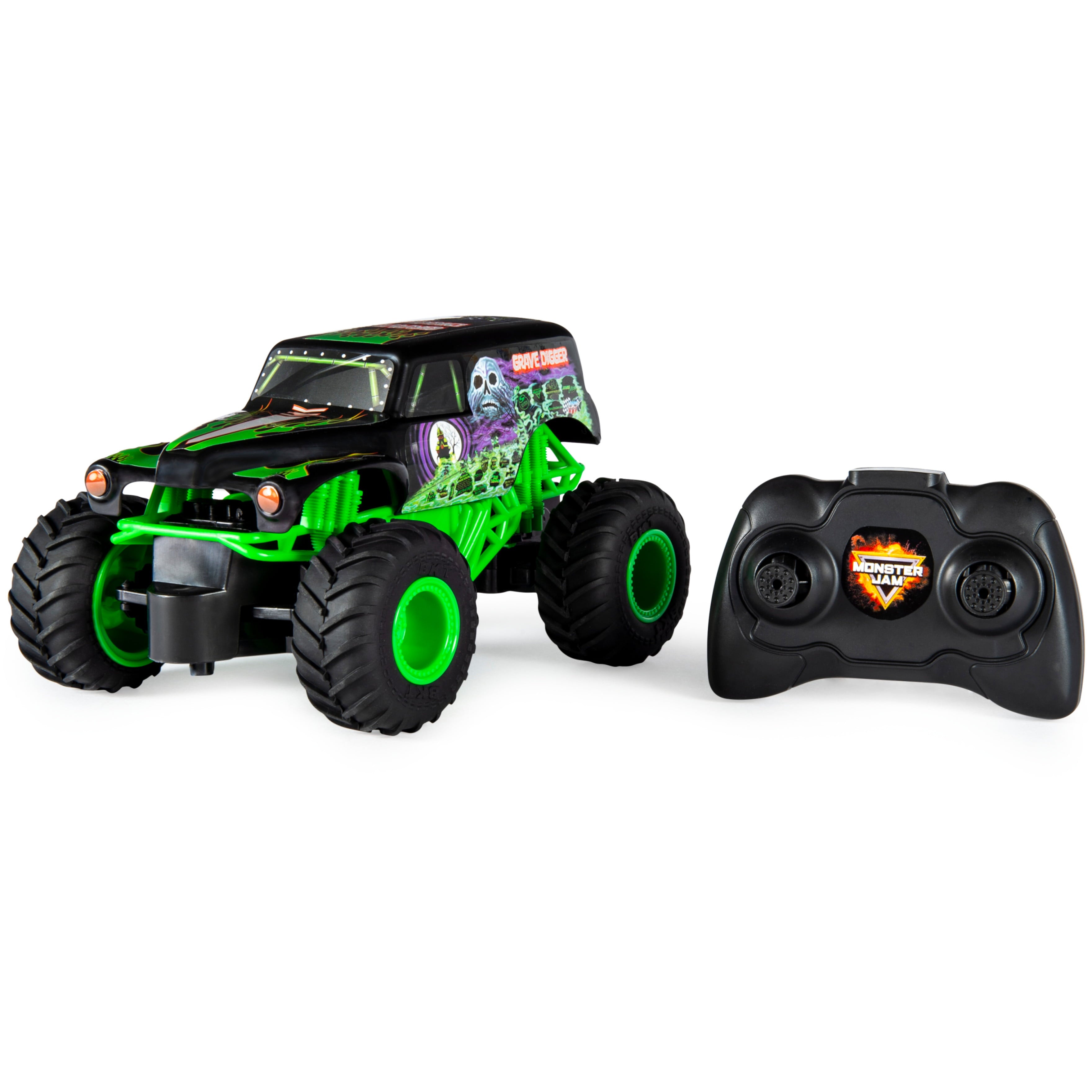 Monster Jam， Official Grave Digger Remote Control Monster Truck， 1:24 Scale， 2.4 GHz， for Ages 4 and up
