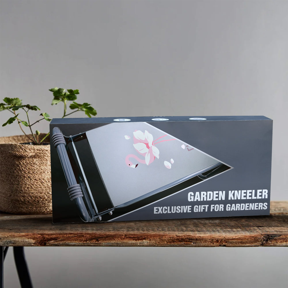 Garden Kneeler and Seat, Folding Gardening Stool Heavy Duty, Elegant Flamingo Gardening Gifts