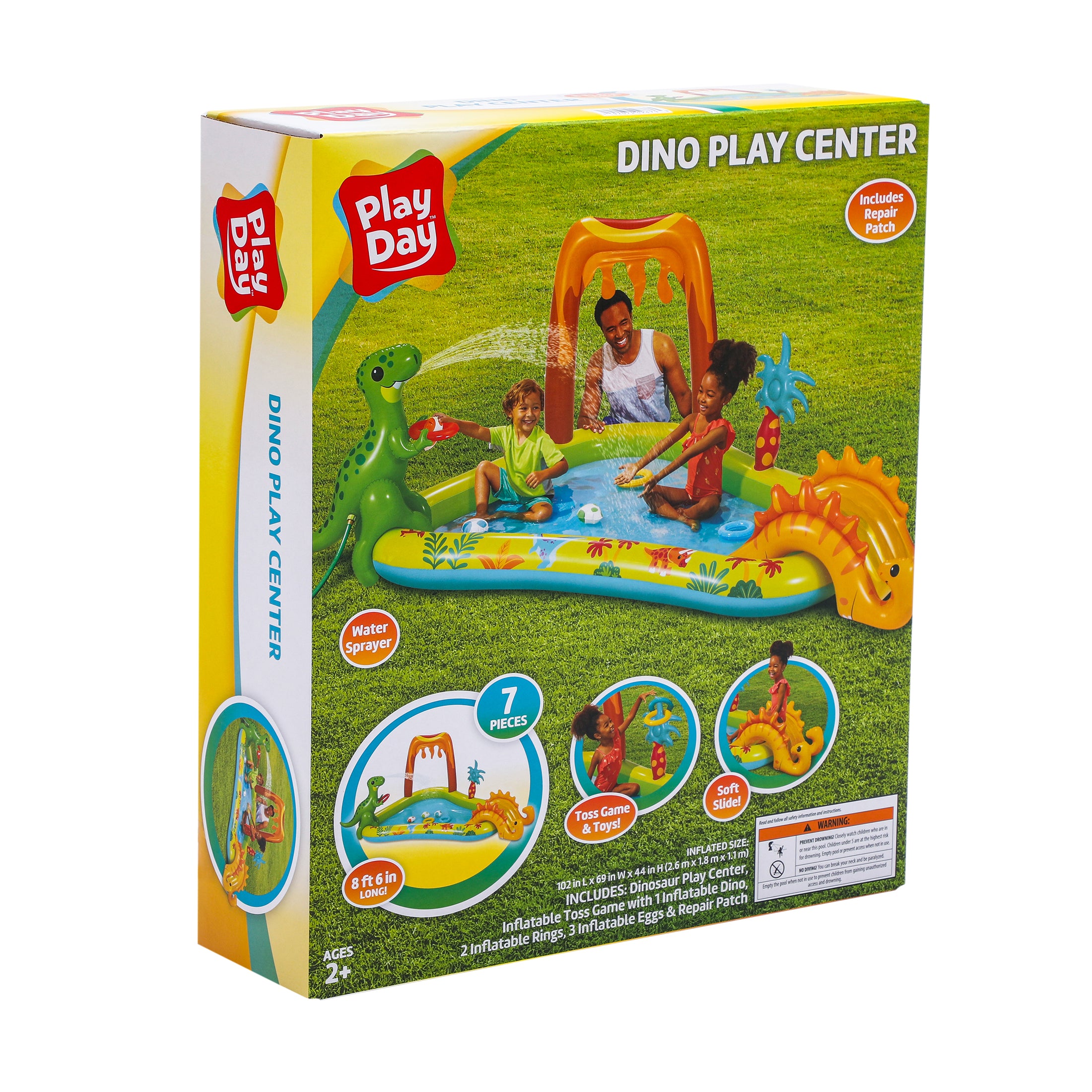 Play Day Inflatable Dino Play Center， Ages 2 and Up， Unisex