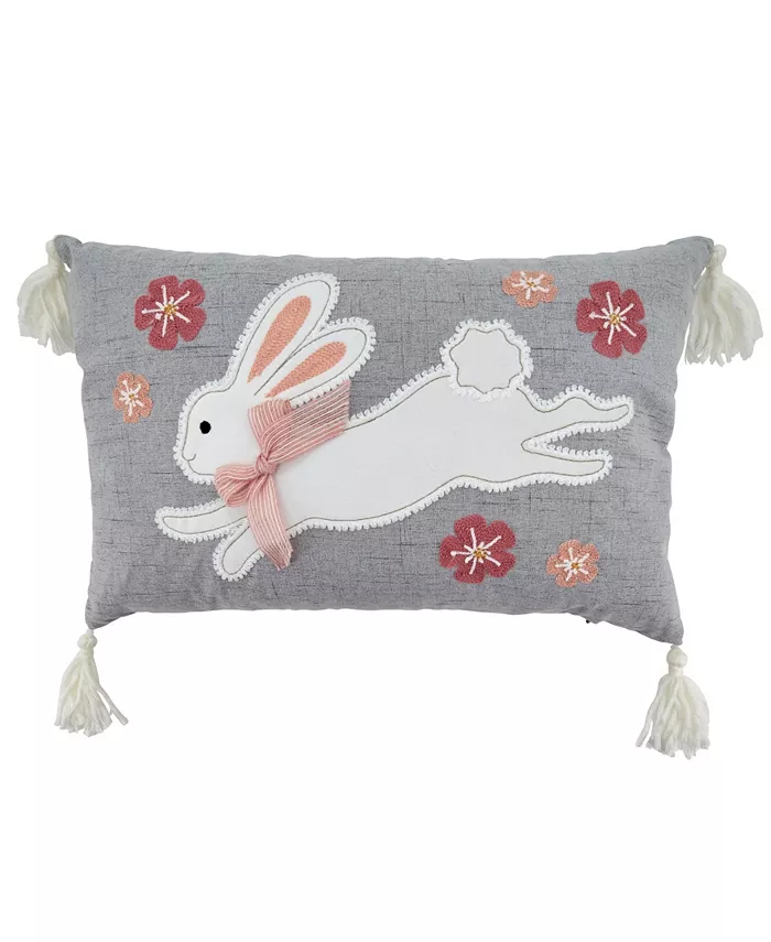 Saro Lifestyle Bunny Decorative Pillow， 13